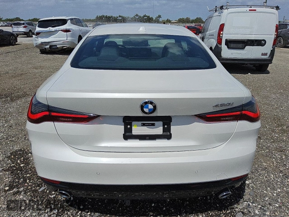 2025 BMW 4 Series 430i with VIN WBA43DA01SCT01356, listed as a Copart auction lot 53862335 with 17,451 mi miles and Clean title. Bid and sale history available at DreamBid. Image 6.