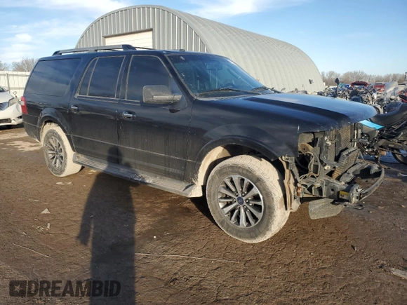 2016 Ford Expedition Max XLT with VIN 1FMJK1JT7GEF53573, listed as a Copart auction lot 41508745 with 168,536 mi miles and Salvage title. Bid and sale history available at DreamBid. Image 4.