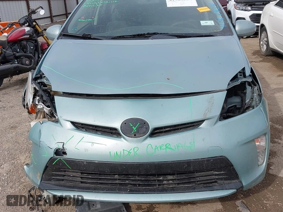 2013 Toyota Prius One with VIN JTDKN3DU5D5654753, listed as a IAAI auction lot 41787934 with 93,470 mi miles. Bid and sale history available at carsss.com. Image 13.