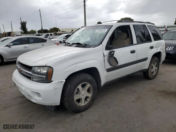 2005 Chevrolet TrailBlazer LS with VIN 1GNDS13S052186110, listed as a Copart auction lot 47406675 with NaN miles and Salvage Title. Bid and sale history available at carsss.com. Image 1.