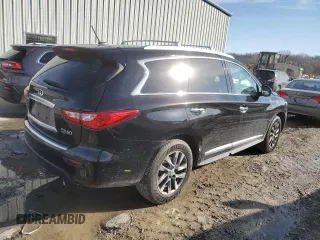 2014 Infiniti QX60 with VIN 5N1AL0MM2EC533316, listed as a Copart auction lot 43734075 with 124,280 mi miles and Salvage Title. Bid and sale history available at DreamBid. Image 3.