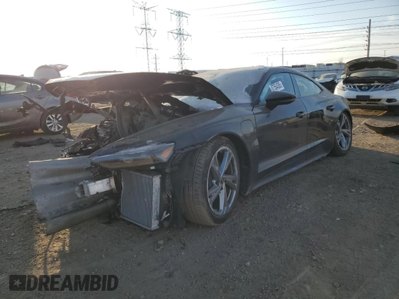 2023 Audi e-tron GT Premium Plus z VIN WAUFJBFW1P7003924, wystawiony jako Copart lot #87554385 z przebiegiem Nie podano mil oraz Szkody całkowita. Historia ofert i sprzedaży dostępna na DreamBid. Obrazek 1.