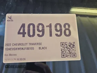 2022 Chevrolet Traverse LT Cloth with VIN 1GNEVGKW5NJ188105, listed as a IAAI auction lot 42774210 with 128,879 mi miles and . Bid and sale history available at DreamBid. Image 6.
