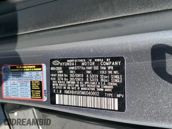 2021 Genesis GV80 with VIN KMUHB4SB5MU040802, listed as a Copart auction lot 71497074 with 45,321 mi miles and Salvage title. Bid and sale history available at DreamBid. Image 15.