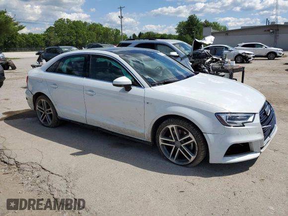 2017 Audi A3 Premium Plus with VIN WAUJ8GFF7H1006110, listed as a Copart auction lot 57037504 with 176,660 mi miles and Salvage Title. Bid and sale history available at DreamBid. Image 4.
