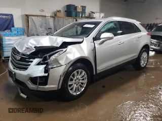 2018 Cadillac XT5 AWD with VIN 1GYKNBRS6JZ193224, listed as a Copart auction lot 44047695 with 105,654 mi miles and Salvage title. Bid and sale history available at DreamBid. Image 1.