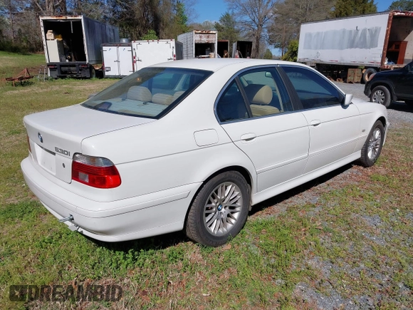 2003 BMW 5 Series 530iA with VIN WBADT63453CK37707, listed as a IAAI auction lot 41897124 with 1 mi miles. Bid and sale history available at carsss.com. Image 4.