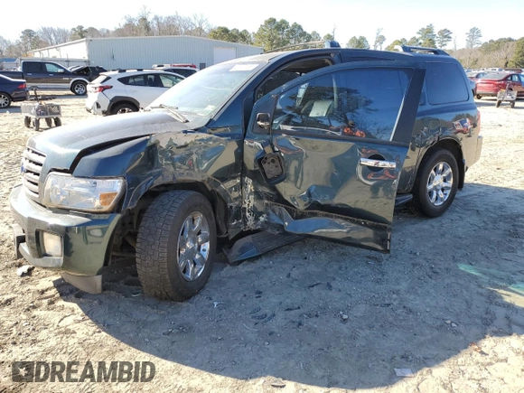 2005 Infiniti QX56 with VIN 5N3AA08A65N805075, listed as a Copart auction lot 43147485 with 110,750 mi miles and Salvage Title. Bid and sale history available at carsss.com. Image 1.