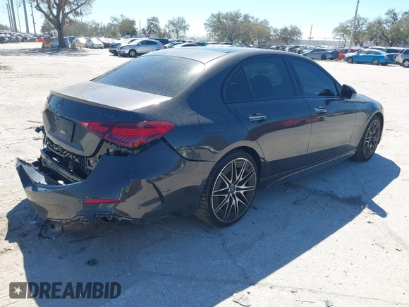 2024 Mercedes-Benz C 43 AMG with VIN W1KAF8HB4RR158637, listed as a IAAI auction lot 41586886 with 3,022 mi miles and . Bid and sale history available at DreamBid. Image 4.