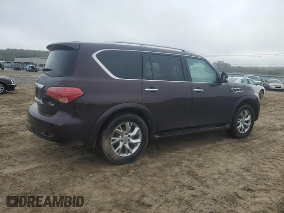 2013 Infiniti QX56 with VIN JN8AZ2NE8D9041170, listed as a Copart auction lot 80662124 with 168,539 mi miles and Clean Title. Bid and sale history available at carsss.com. Image 3.