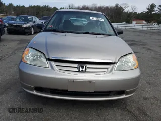 2001 Honda Civic LX with VIN 2HGES16541H601287, listed as a Copart auction lot 49763355 with 141,330 mi miles and Salvage Title. Bid and sale history available at carsss.com. Image 5.