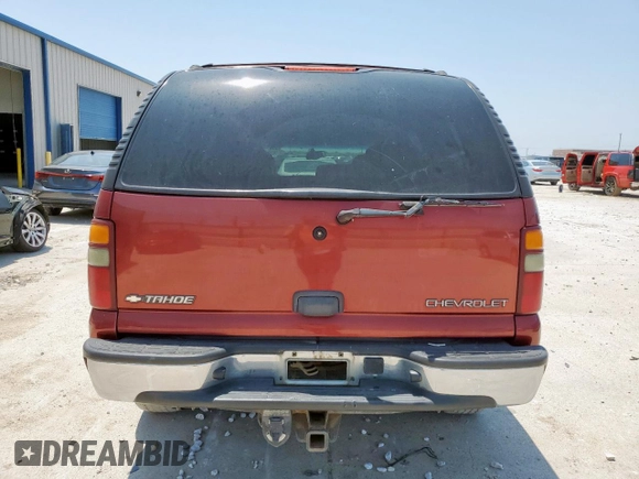 2002 Chevrolet Tahoe LS with VIN 1GNEC13Z82R287588, listed as a Copart auction lot 59098765 with 289,133 mi miles and Salvage title. Bid and sale history available at DreamBid. Image 6.