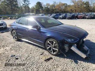 2021 Hyundai Sonata SEL Plus with VIN 5NPEJ4J27MH133132, listed as a Copart auction lot 50232035 with 88,306 mi miles and Salvage Title. Bid and sale history available at DreamBid. Image 4.