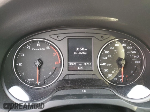2016 Audi A3 2.0T Premium with VIN WAUB8GFF1G1004808, listed as a Copart auction lot 76505633 with 88,679 mi miles. Bid and sale history available at carsss.com. Image 9.