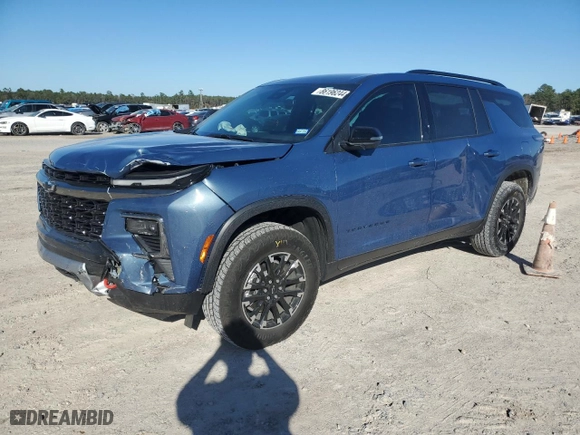 2024 Chevrolet Traverse AWD Z71 with VIN 1GNEVJKSXRJ141300, listed as a Copart auction lot 86196244 with 2,643 mi miles and Salvage Title. Bid and sale history available at carsss.com. Image 1.