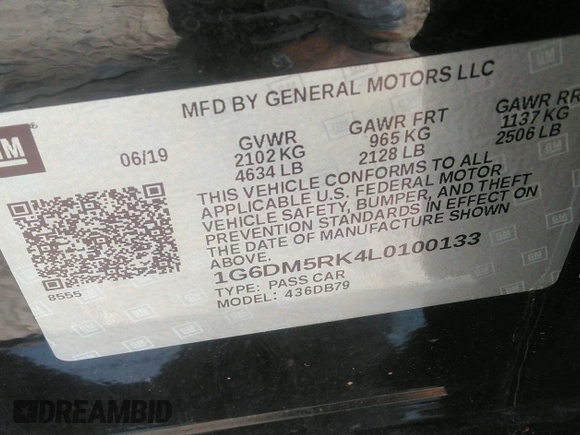 2020 Cadillac CT5 Luxury z VIN 1G6DM5RK4L0100133, wystawiony jako IAAI lot #42133272 z przebiegiem 84 036 mil mil oraz . Historia ofert i sprzedaży dostępna na DreamBid. Obrazek 9.