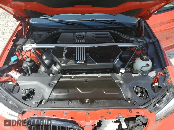 2021 BMW X3 M with VIN 5YMTS0C07M9G81496, listed as a Copart auction lot 63550525 with 53,112 mi miles and Salvage title. Bid and sale history available at DreamBid. Image 12.