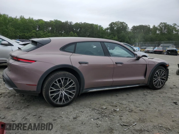 2022 Porsche Taycan 4 with VIN WP0BA2Y11NSA67820, listed as a Copart auction lot 58346275 with 45,976 mi miles and Salvage title. Bid and sale history available at DreamBid. Image 3.