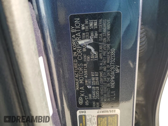 2018 Kia Sportage LX with VIN KNDPM3AC9J7321380, listed as a Copart auction lot 46632385 with 120,185 mi miles and Salvage Title. Bid and sale history available at carsss.com. Image 13.