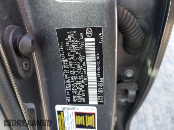 2011 Toyota Camry LE with VIN 4T1BF3EK0BU184365, listed as a Copart auction lot 48422905 with 125,772 mi miles and Salvage Title. Bid and sale history available at carsss.com. Image 12.