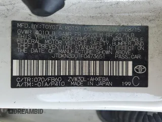 2015 Toyota Prius Four z VIN JTDKN3DU1F0473651, wystawiony jako Copart lot #60818755 z przebiegiem 358 750 mil mil oraz Czysty tytuł • Clean title. Historia ofert i sprzedaży dostępna na DreamBid. Obrazek 12.