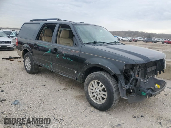 2014 Ford Expedition Max XLT with VIN 1FMJK1H54EEF51123, listed as a Copart auction lot 50251385 with 203,362 mi miles and Salvage title. Bid and sale history available at DreamBid. Image 4.