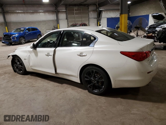 2017 Infiniti Q50 Premium with VIN JN1CV7AR2HM681323, listed as a Copart auction lot 45665735 with 107,082 mi miles and Salvage Title. Bid and sale history available at carsss.com. Image 2.