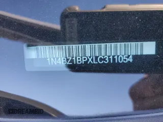 2020 Nissan LEAF with VIN 1N4BZ1BPXLC311054, listed as a Copart auction lot 80226864 with 46,874 mi miles and Salvage title. Bid and sale history available at DreamBid. Image 12.