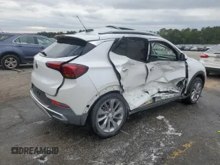 2023 Buick Encore GX Essence with VIN KL4MMFSL7PB107636, listed as a Copart auction lot 89350735 with 27,108 mi miles and Salvage title. Bid and sale history available at DreamBid. Image 3.