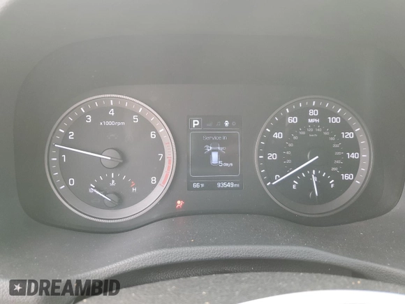 2018 Hyundai Tucson SEL with VIN KM8J3CA49JU646819, listed as a Copart auction lot 44552045 with 93,549 mi miles and Salvage title. Bid and sale history available at DreamBid. Image 9.