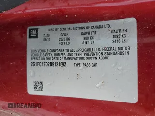 2011 Chevrolet Camaro 2LT with VIN 2G1FC1ED2B9121892, listed as a Copart auction lot 56714725 with 146,818 mi miles and Salvage title. Bid and sale history available at DreamBid. Image 12.