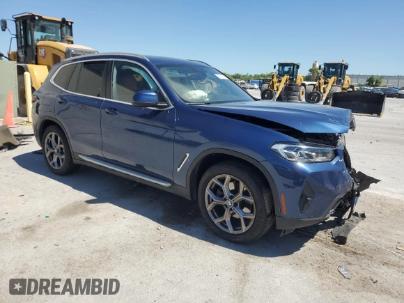 2022 BMW X3 sDrive30i with VIN WBX47DP0XNN158398, listed as a Copart auction lot 49819095 with 53,816 mi miles and Non Repairable. Bid and sale history available at DreamBid. Image 4.