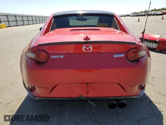 2017 Mazda MX-5 Miata Club with VIN JM1NDAL78H0100190, listed as a Copart auction lot 73037454 with 66,132 mi miles and Salvage title. Bid and sale history available at DreamBid. Image 6.