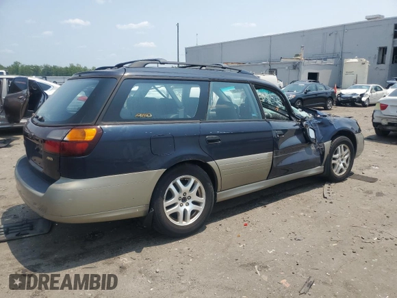 2001 Subaru Legacy Outback with VIN 4S3BH665117647684, listed as a Copart auction lot 59382635 with 138,574 mi miles and Salvage title. Bid and sale history available at DreamBid. Image 3.
