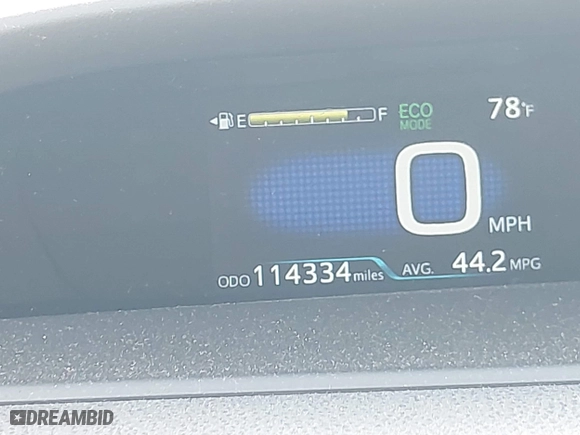2016 Toyota Prius Four with VIN JTDKARFU2G3023311, listed as a IAAI auction lot 41625483 with 114,334 mi miles. Bid and sale history available at carsss.com. Image 7.
