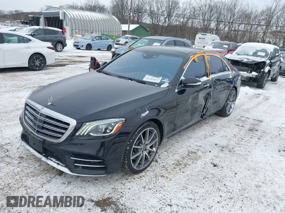 2019 Mercedes-Benz S 560 with VIN WDDUG8GB5KA433531, listed as a IAAI auction lot 41393877 with 106,653 mi miles and . Bid and sale history available at carsss.com. Image 2.