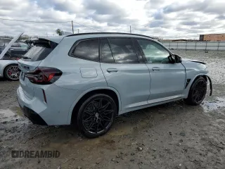 2023 BMW X3 M with VIN 5YM13EC02P9S08561, listed as a Copart auction lot 81371134 with 15,589 mi miles and Salvage Title. Bid and sale history available at carsss.com. Image 3.
