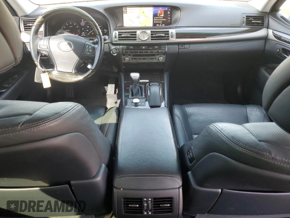 2017 Lexus LS 460 with VIN JTHBL5EF1H5144471, listed as a Copart auction lot 55804125 with 63,556 mi miles and Salvage title. Bid and sale history available at DreamBid. Image 8.