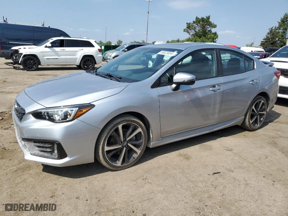 2021 Subaru Impreza Sport with VIN 4S3GKAM64M3605804, listed as a Copart auction lot 69023654 with 49,656 mi miles and Clean Title. Bid and sale history available at carsss.com. Image 1.