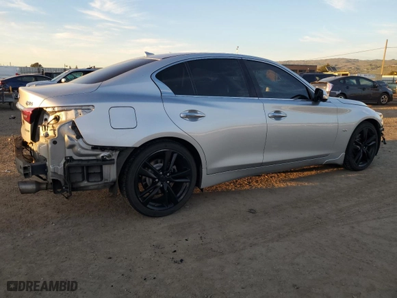 2019 Infiniti Q50 3.0t LUXE with VIN JN1EV7AP6KM540835, listed as a Copart auction lot 46618195 with 77,269 mi miles and Salvage Title. Bid and sale history available at carsss.com. Image 3.