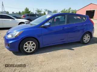 2013 Hyundai Accent GS with VIN KMHCT5AE7DU091015, listed as a Copart auction lot 63652005 with 202,993 mi miles and Clean title. Bid and sale history available at DreamBid. Image 1.