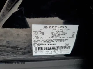 2022 Ford Explorer Platinum with VIN 1FM5K8HC2NGC40030, listed as a Copart auction lot 87721015 with 23,625 mi miles and Salvage Title. Bid and sale history available at carsss.com. Image 13.