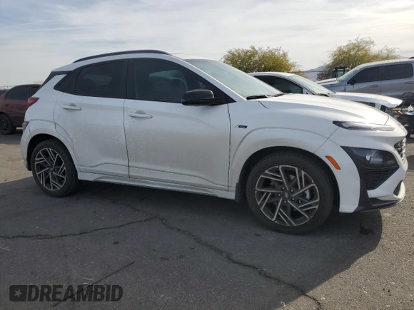 2023 Hyundai Kona N Line with VIN KM8K33A35PU990510, listed as a Copart auction lot 83109114 with 32,925 mi miles and Salvage Title. Bid and sale history available at carsss.com. Image 4.