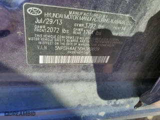 2013 Hyundai Elantra GLS PZEV with VIN 5NPDH4AE5DH389609, listed as a Copart auction lot 46397655 with 171,940 mi miles and Clean Title. Bid and sale history available at carsss.com. Image 13.