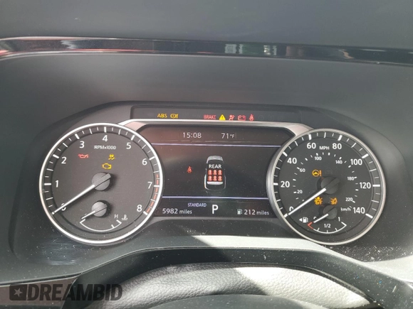 2024 Nissan Pathfinder SV with VIN 5N1DR3BA7RC309597, listed as a Copart auction lot 56742315 with 5,982 mi miles and Salvage title. Bid and sale history available at DreamBid. Image 9.