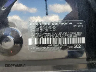 2016 Mitsubishi Lancer GT with VIN JA32U8FW5GU010631, listed as a Copart auction lot 71705094 with Not Provided miles and Salvage Title. Bid and sale history available at carsss.com. Image 13.