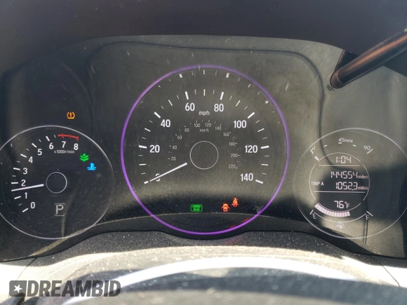 2017 Honda HR-V EX with VIN 3CZRU5H55HM717568, listed as a Copart auction lot 49327835 with 144,554 mi miles and Salvage Title. Bid and sale history available at DreamBid. Image 9.