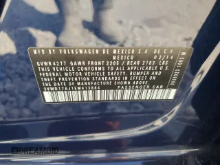 2014 Volkswagen Jetta Sedan SE w/Connectivity with VIN 3VWD17AJ1EM413884, listed as a Copart auction lot 45932285 with 180,894 mi miles and Clean Title. Bid and sale history available at carsss.com. Image 12.