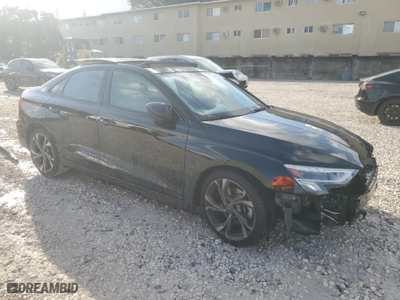 2023 Audi A3 Premium with VIN WAUAUDGY5PA040071, listed as a Copart auction lot 45970325 with 40,364 mi miles and Salvage Title. Bid and sale history available at carsss.com. Image 4.