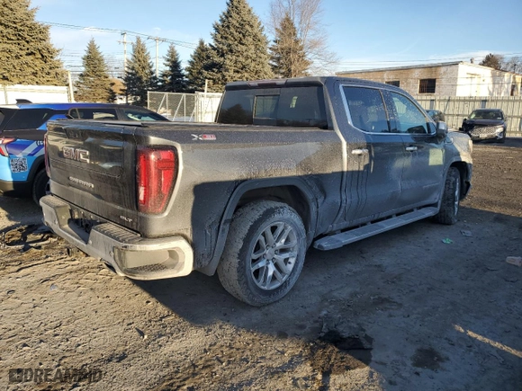 2022 GMC Sierra 1500 SLT with VIN 1GTU9DED5NZ175017, listed as a Copart auction lot 42647105 with 41,068 mi miles and Salvage Title. Bid and sale history available at carsss.com. Image 3.